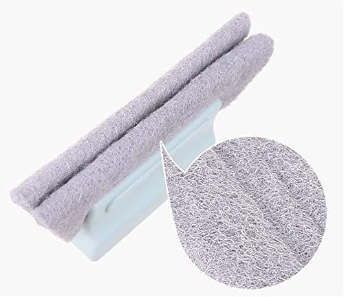 Creative Window Cleaning Brush Groove and Slot Cleaning Cloth Magic Window Door Track Cleaning Brush Hand-held Gap Clean Tools,Multi-function Cleaning Brush with Replaceable Brush Head 3PCS