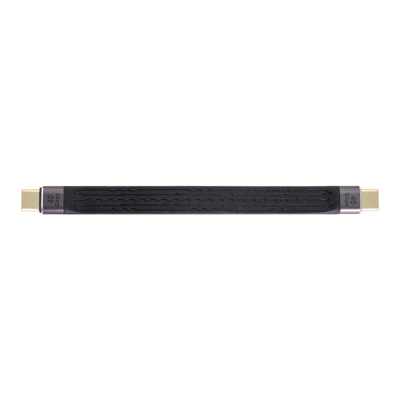 NFHK Type-C USB-C Male to Male USB4 40Gbps 100W 8K Flat Slim FPC Data Cable for Laptop & Phone 13cm Type-C to Type-C 40Gbps
