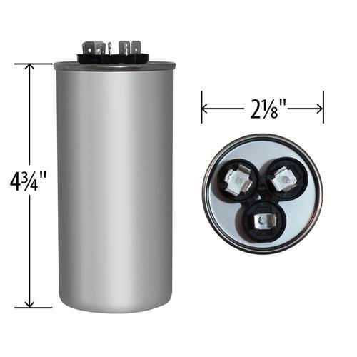 Trane CPT00668 / CPT-0668 - 40 + 5 uF MFD x 440 VAC Genteq Replacement Dual Capacitor Round # C4405R / 97F9838