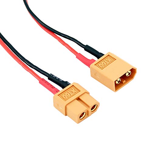 2pairs JST Male to XT60 Male / JST Female to XT60 Female Adapter with 10cm 4in 20awg Wire(BDHI-13)