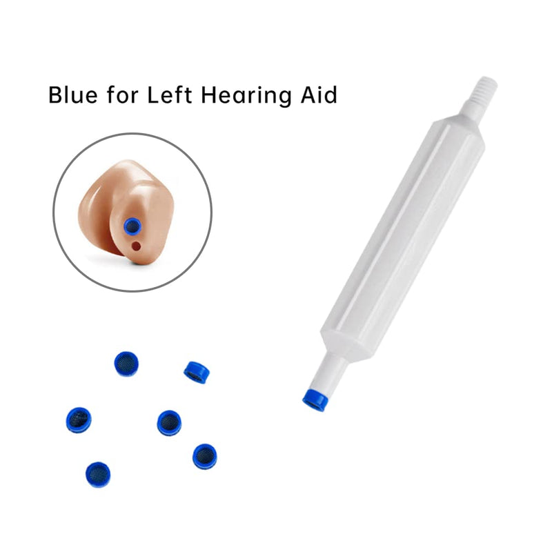 HF4 Pro Wax Guard Hearing Aids Wax Filters Earwax Traps Cerustop(Red&Blue) Red&blue
