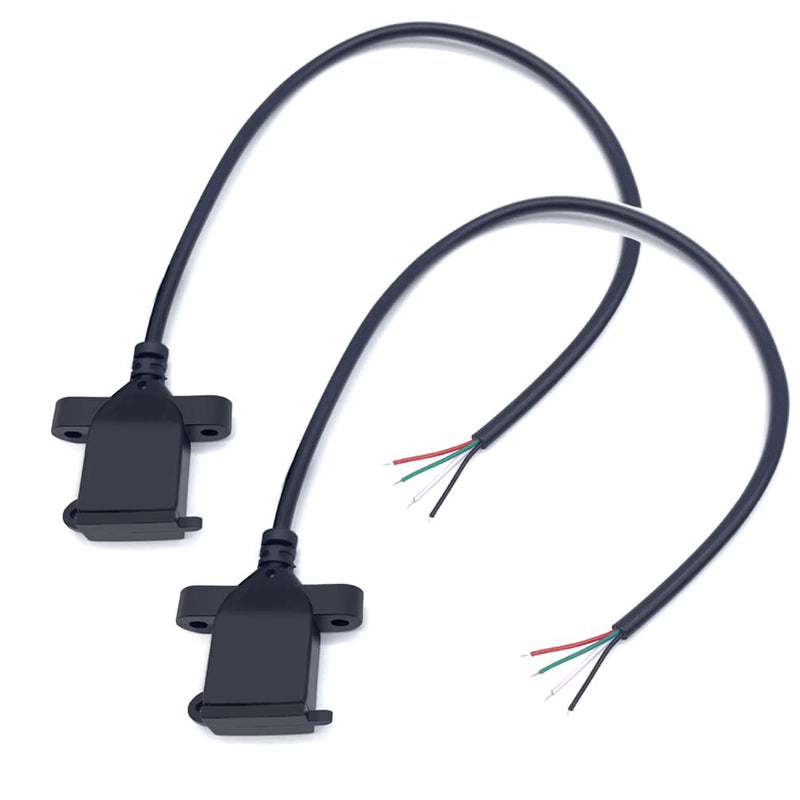USB Female Socket DustProof Cap Cable USB (AF) Type A Female Data Cable with Dustproof Cover Locked Dust-Proof USB 2.0 Female Port with Dustproof Cap Cover 2PCS
