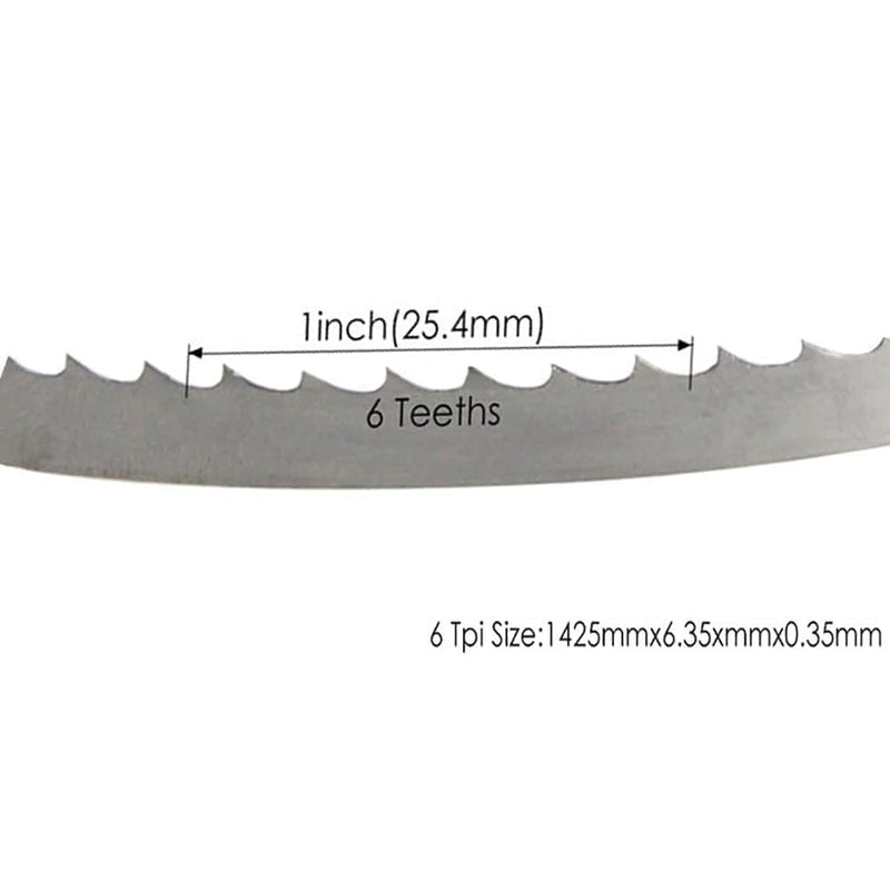Set of 4 saw blades, band saw band, band saw blade, 1425 x 6.35 x 0.35 mm x 6ZPZ band saw blades, wood band saw blade