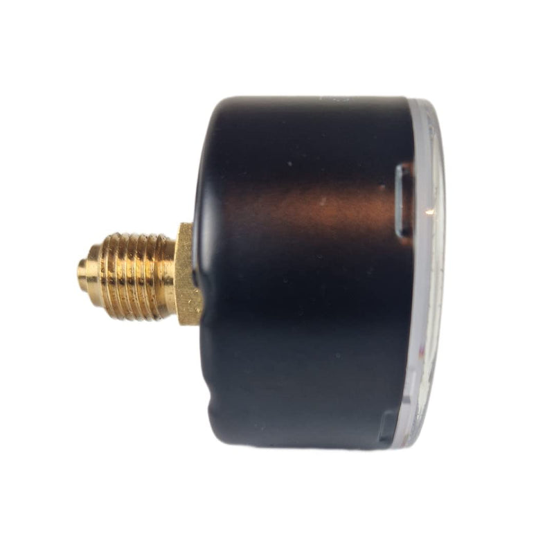 Fittingstore - 50mm horizontal pressure gauge G 1/4" external thread display range 0-16 bar