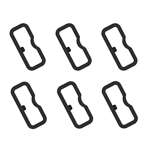 6-Pack Fastener Rings Compatible with Garmin Vivosmart 4/Vivofit 4/Vivofit 3/Vivofit jr/Vivofit jr 2/Vivofit jr 3 Band Keeper, Silicone Replacement Watch Band Loop/Holder/Retainer
