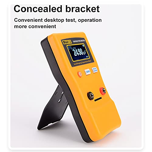 Capacitance Meter, 0.01pf to 470mf Capacitor Tester Auto-Ranging Capacitance Meter Handheld Capacitance Tester Capacitance Meter Capacitor Meter Capacitance Meters with 2 Test Clips