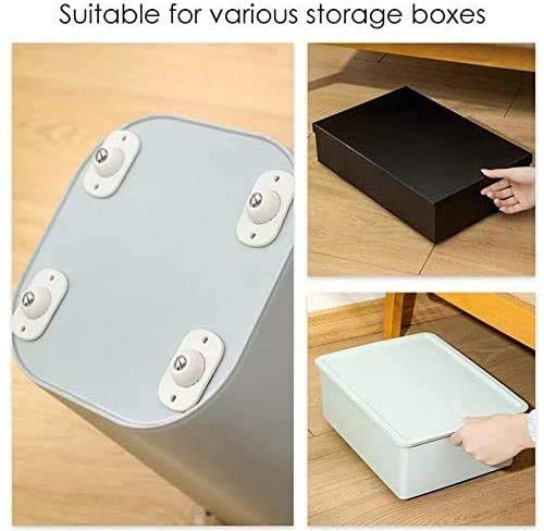 16 Pcs Mini Swivel Casters Wheels, Stainless Steel Self Adhesive,360 Degree Rotation Pulley, Universal Wheels at the Bottom of the Storage Box, Swivel Caster Wheels for Furniture Various Storage Boxes