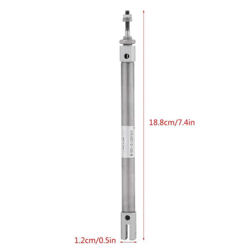 10mm Bore 100mm Stroke Double-Acting Pneumatic Air Cylinder Stainless Steel 10mm X 100mm Mini Pneumatic Air Cylinder