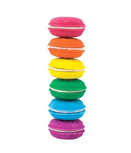 OOLY, Macarons Vanilla-Scented Erasers, School Supplies for Kids - Set of 6