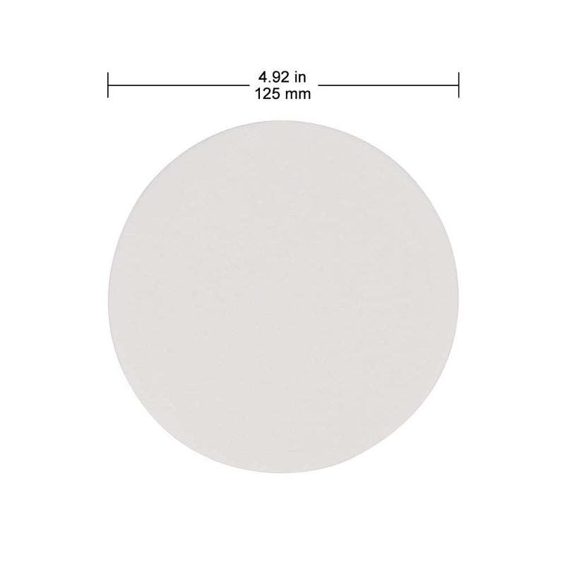 Labasics Quantitative Filter Paper Circles, 125 mm Diameter Cellulose Filter Paper with 15 to 20 Micron Particle Retention Medium Filtration Speed, Pack of 100