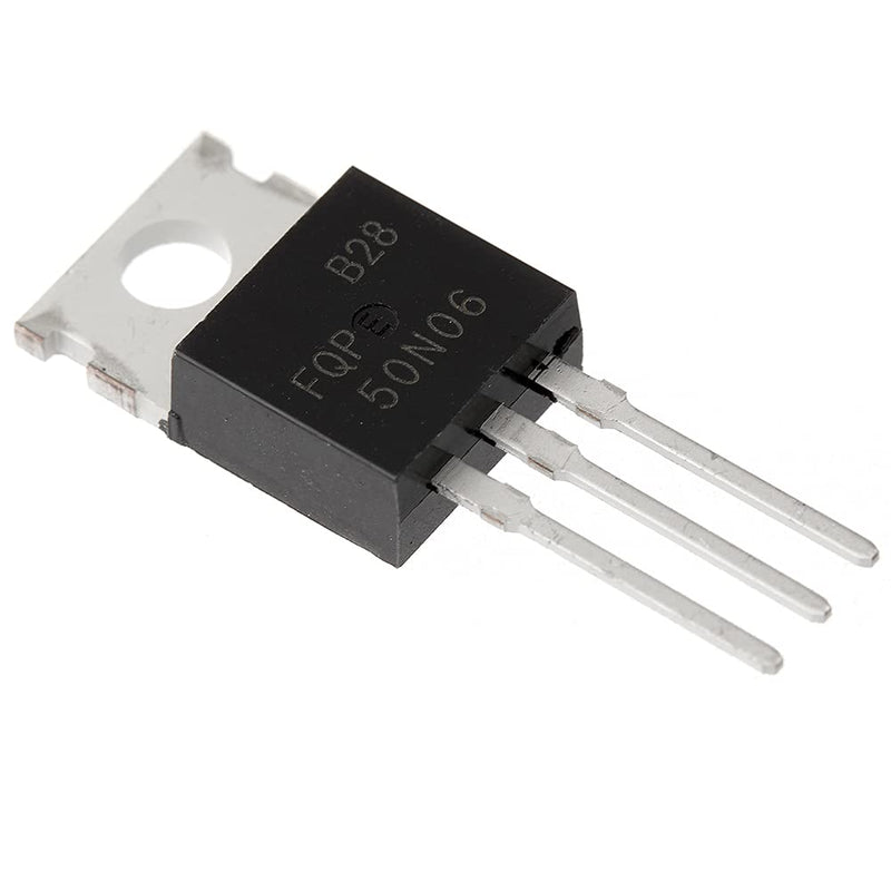 Bridgold 10pcs FQP50N06 FQP50 50N06 N-Channel Mosfet Transistor 52 A 60 V,3-Pin TO-220AB