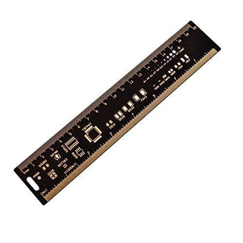 Mayata 1Set 15cm 20cm 25cm 30cm Multifunctional PCB Ruler Measuring Tool Resistor Capacitor Chip IC SMD Diode Transistor Package 180 Degrees 3pcs/lot