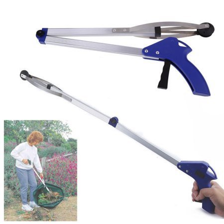 Reacher Grabber 32" Extra Long Folding Reaching Claw Heavy Duty Mobility Aid Arm Extender Gripper Tools for Trash Pick Up Litter Picker Garden Nabber Elderly Arthritis Reach Assist Tool