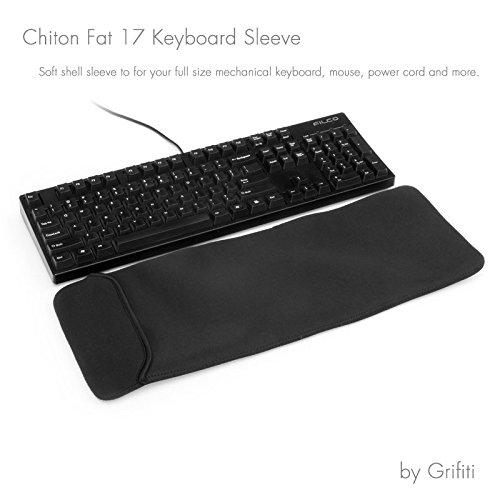 Grifiti Chiton Fat 17 7" x 18" Neoprene Keyboard Sleeve for 17 Inch 10key Mechanical and Standard Keyboards Has Extra Pocket