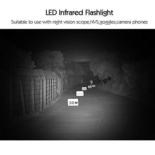 IR Illuminator Flashlight,LED 850nm Infrared Flashlight,Adjustable Focus Night Vision Torch Light for Hunting Varmint Coyote Hog Fox (Infrared Flashlight)