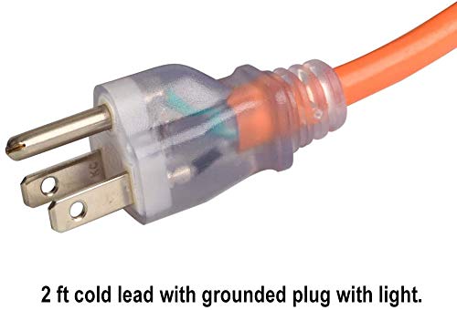 HYDRO MASTER Water Pipe Heating Cable, Antifreeze Cable with Thermostat, 6 Feet, 42 W 6-feet