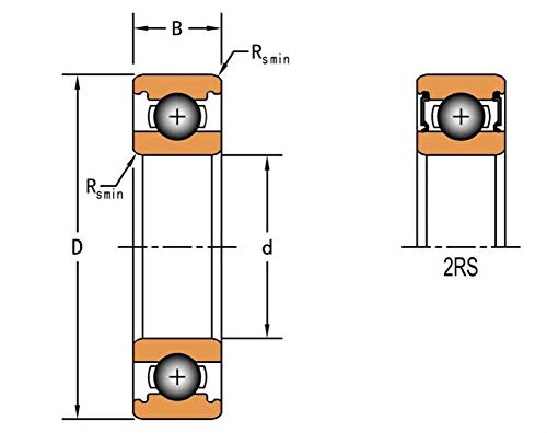 Timken 6203-2RSC3 6203-2RS Deep Groove Ball Bearing 17x40x12mm