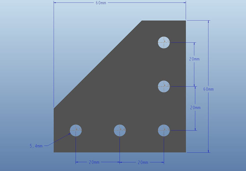 Aopin L Shape Corner Bracket Plate Surface Anodic Oxidation Black Aluminum Alloy Outside Joining Plate 2020 Series Aluminum Profile 3D Printer Frame 5 Hole, 4Pcs