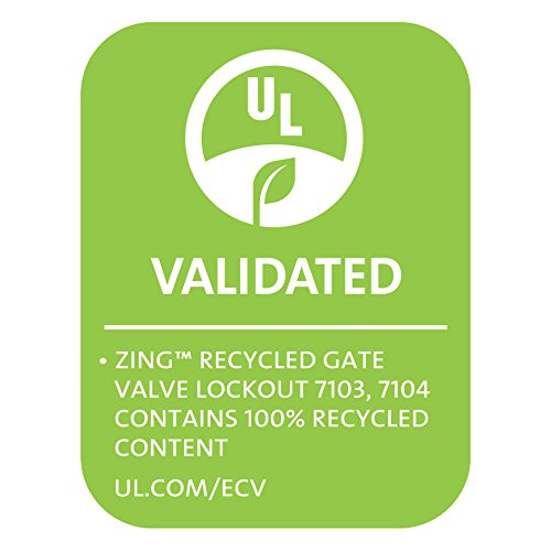 Zing Green Products 7104 RecycLockout Gate Valve Lockout, 2.5 Inch - 5 Inch, Recycled Plastic, red 2-1/2 inches - 5 inches Valve Handle Diameters