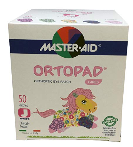 Ortopad® Bamboo Girls Eye Patches, 50/Box (Junior Size, 0-2 yrs) Ice Cream Pack 50 Count (Pack of 1)