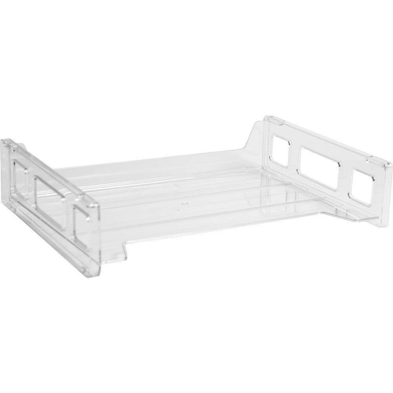 1InTheOffice Desk Tray Side-Loading Stackable Letter Trays (2 Pack)