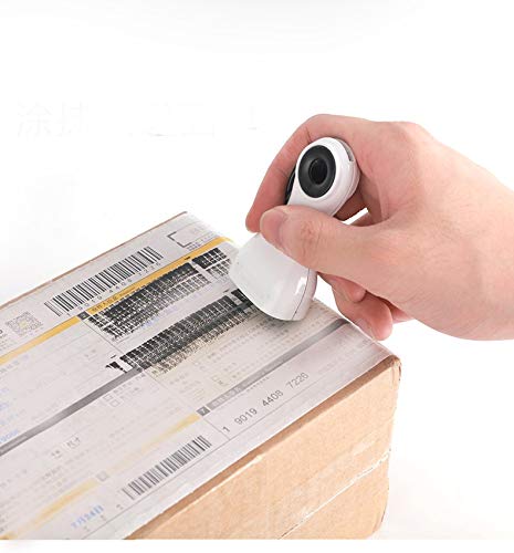 2 in 1 Identity Protection Roller Stamp with Package Cutter, Safe and Convenient Box Opener and Privacy Roller, Theft Prevention Security Stamp with Extra Ink for Home and Office Safety