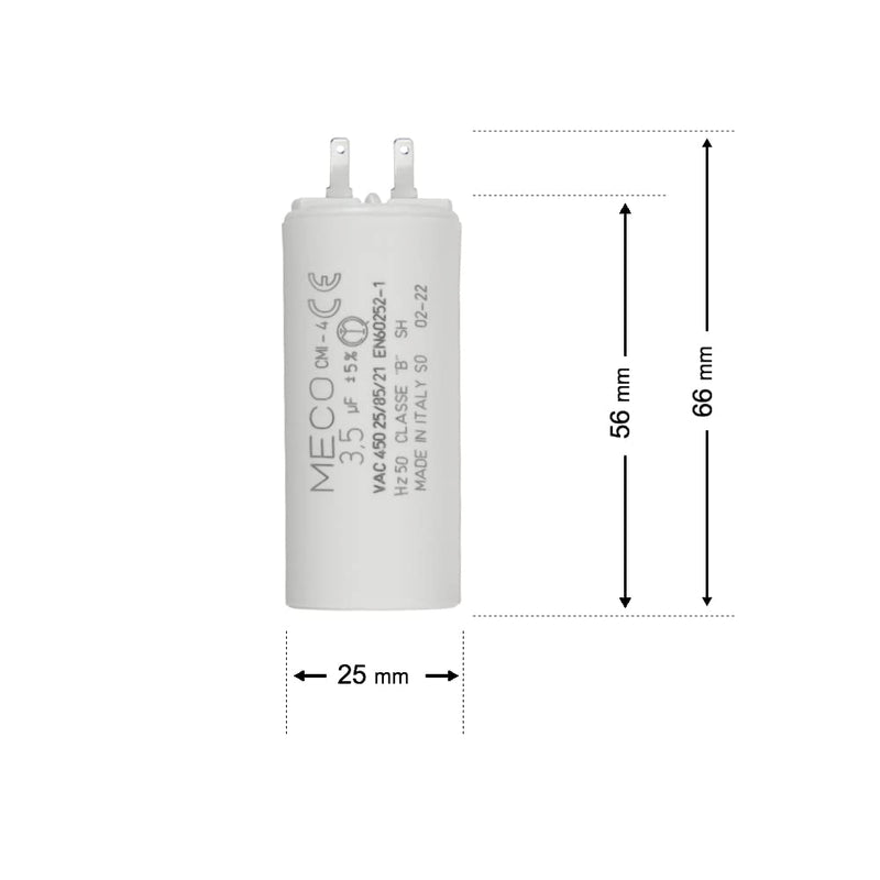Capacitor 3.5 µF Especially for SOMFY roller shutters 10 Nm with small connection 2.8mm - WARRANTY 1 year (2)