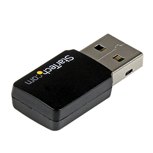 StarTech.com USB 2.0 AC600 Mini Dual Band Wireless-AC Network Adapter - 1T1R 802.11ac WiFi Adapter - 2.4GHz / 5GHz USB Wireless (USB433WACDB), Black