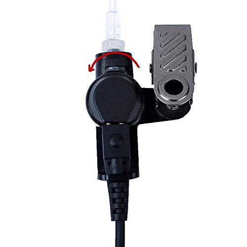 KEYBLU 2Pcs Clear Acoustic Tube Replacement for Two Way Radio Earpiece, Headset (with Connector 2 Pack) WITH CONNECTOR