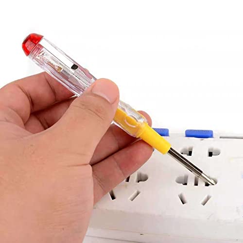 Fielect 5pcs Tester Screwdriver, Circuit Tester Pen Electric Contact Voltage Tester Dual Head Slot Phillips Screwdriver Detector 100-500V