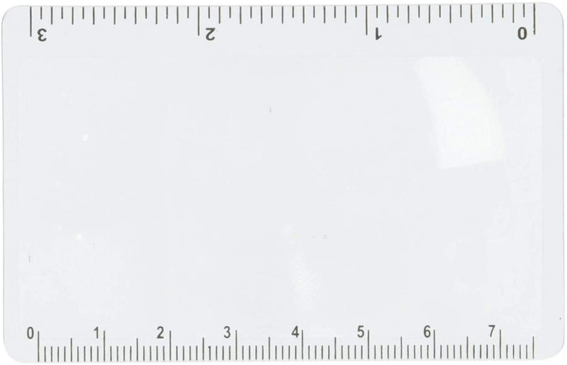 Fresnel Lens 4X Magnifier Pocket Wallet Credit Card Size • Ruler - Unbreakable Plastic (10 Pack Ruler/Magnifier - Orange) 10 pack Ruler/Magnifier - ORANGE