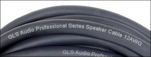 GLS Audio 6 feet Speaker Cable 12AWG Patch Cords - 6 ft Speakon to Speakon Professional Cables Black Neutrik NL4FX (NL4FC) 12 Gauge Wire - Pro 6' Speak-on Cord 12G - Single 6 ft. 2 Conductor
