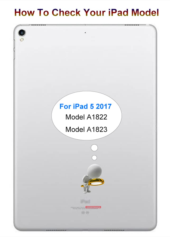 Touch Screen Replacement VDASO for iPad 5 5th Gen Digitizer A1822 A1823 2017 9.7 Inch,Only for iPad 5 5th Generation Digitizer with Home Button,Full Repair Kit (White) White