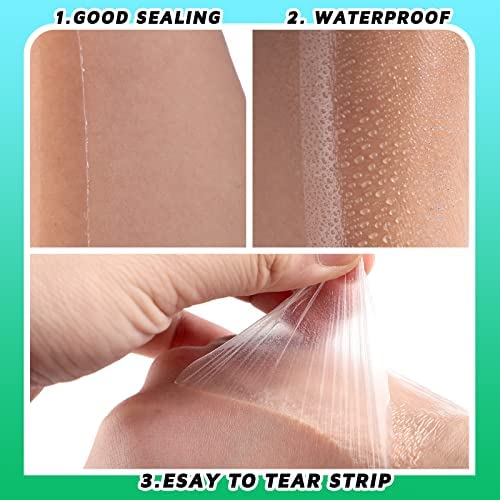 Peritoneal Dialysis Shower Protector Peritoneal Dialysis Belt Waterproof Transparent Dressing Wound Cover Bandage Tape for Swimming Post Surgical Scar Therapy Dressings (8 x 394 Inches) 8 x 394 Inch