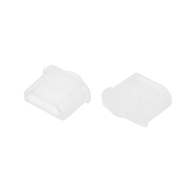 uxcell 5pcs Micro Silicone Protectors Male Port Anti Dust Cap Cover Clear