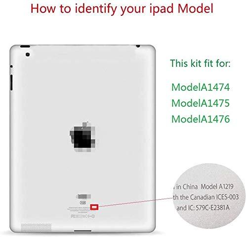 Dedia White Touch Screen Replacement for iPad 5/iPad air 2013 9.7 inch, A1474 A1475 A1476 Digitizer Glass Assembly with Home Button + Pre-Installed Adhesive + Tool kit