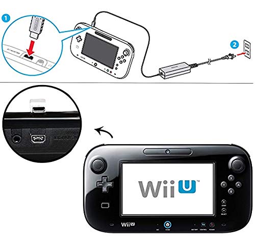 SUNMON USB Charger Cable for Wii U Gamepad Remote Controller Back-up USB Charger Power Cable Cord Replacement - White