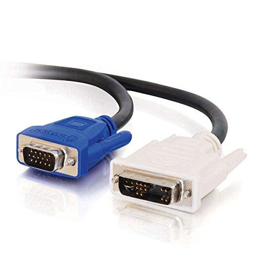 C2G 26954 DVI Male to HD15 VGA Male Video Cable, Black (6.6 Feet, 2 Meters) 6.6 Feet Single PCS
