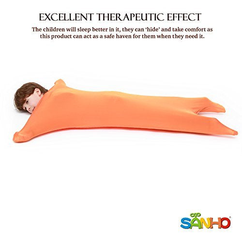 Sanho Premium Sensory Sock,Updated Version, Medium, 50" L x 24" W, Good for Height:46"- 54" Orange