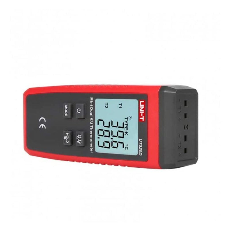 UNI-T UT320D Series UT320 Mini Contact Thermometer, Dual Channel, -50°C to 1300°C