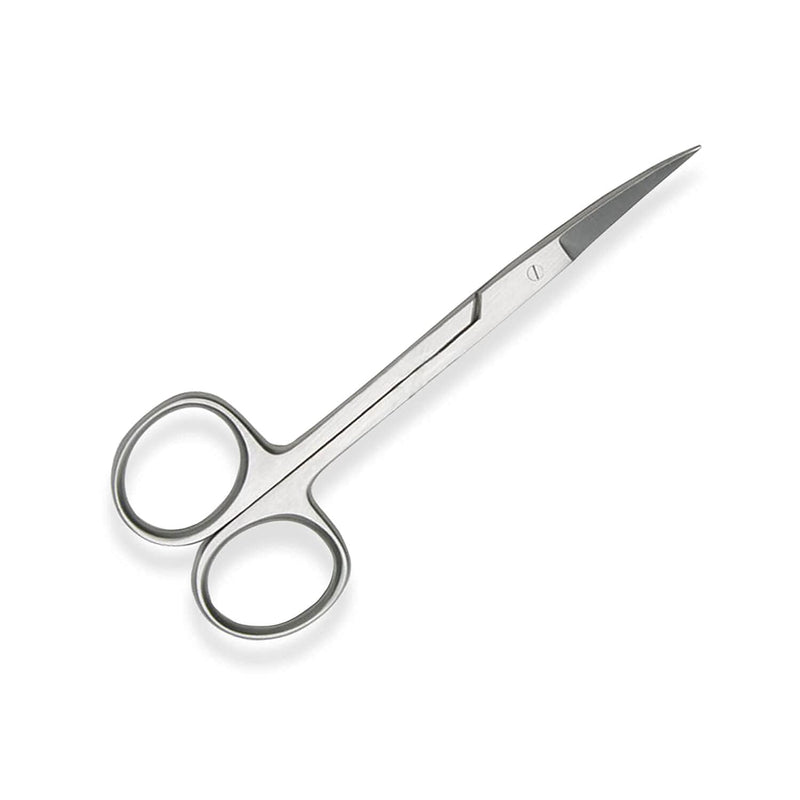 Iris Micro Dissecting Dental Lab Sharp Scissors, 4.5" (11.43cm) Fine Point Curved, Stainless Steel