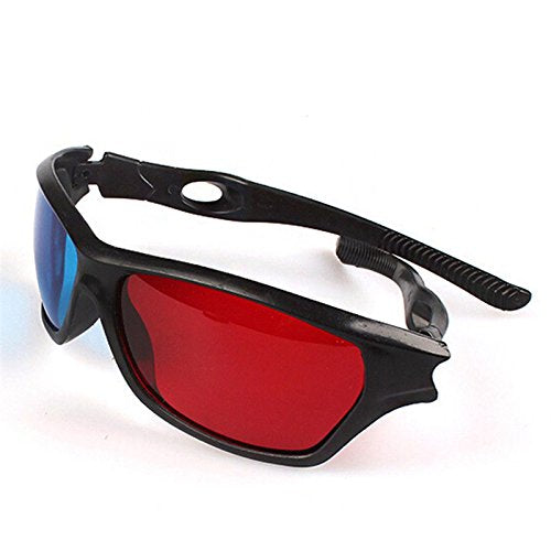 VizGiz 2 Pack 3D Glasses for TV Cyan Red Blue 3 Dimensional Glasses for Anaglyph Stereoscopic Movie Comic Book Photo Projector Computer Screen Game DVD Film Television Home Theater