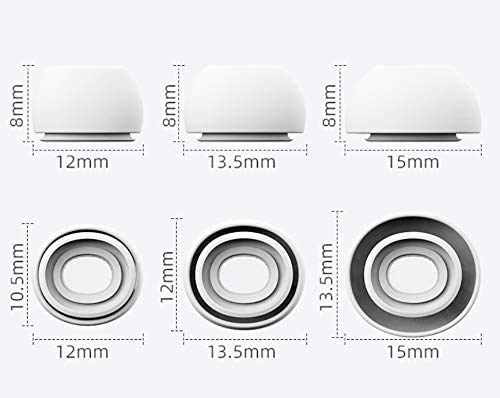 ALXCD Ear Tips Eartips Compatible with AirPods Pro Headphone, Small Size Silicone Earbud Tips Ear Gel, Fit for AirPods Pro, 3 Pairs White S