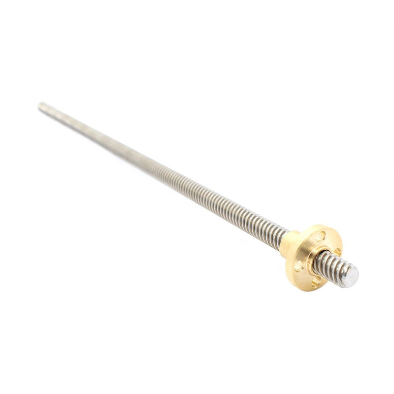 ReliaBot 350mm T8 Tr8x8 Lead Screw and Brass Nut (Acme Thread, 2mm Pitch, 4 Starts, 8mm Lead) for 3D Printer Z Axis Lead screw with nut