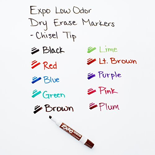 Expo Low Odor Chisel Tip Dry Erase Markers-Black-12 ct, 2 pk