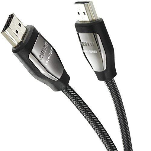 Zeskit HDMI Cable 3ft/ 1m (4K 60Hz HDR UHD 4:4:4 HDCP 2.2) HDMI 2.0 High Speed 18Gbps - 3D ARC Ethernet 2160p 1080p - Compatible with Samsung Xbox Playstation PS3 PS4 nVidia Apple TV Fire TV Netflix