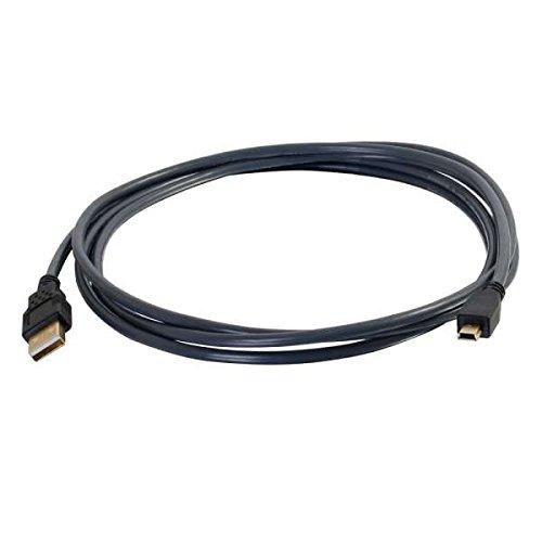 C2G USB Cable, Mini USB Cable, USB 2.0 Cable, USB A to B Cable, 16.4 Feet (5 Meters), Black, Cables to Go 29653 Ultima USB A to Mini B Male