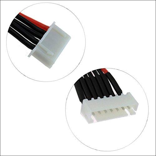 2S/3S/4S/5S/6S Battery Balance Charger Silicone Wire Extension Lead JST-XH Connector Adapter Plug Battery Wire Balance Leads Extension Cable for Li-Po Batteries(Each Size 2pcs)