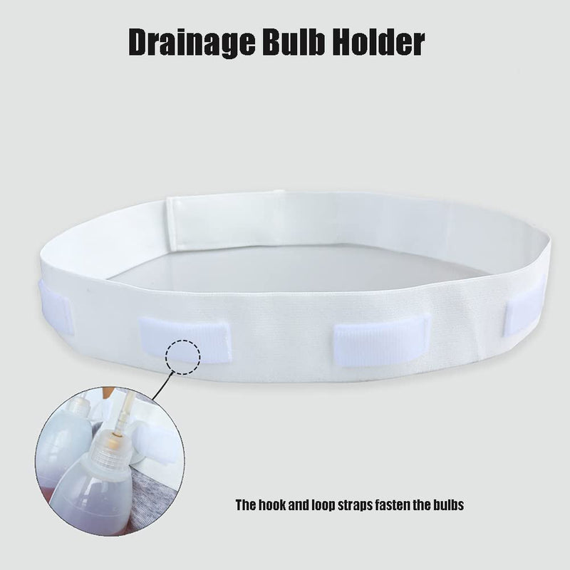 MUYU Drainage Bulb Holder Adjustable Belt, Surgical Drain Holder for Secure Different Types of Postoperative Care Drainage Tube (Large) Large