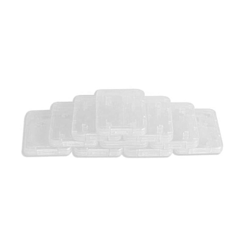 10 Pcs Plastic Memory Card Storage Case Compatible with SD MMC/SDHC PRO Duo White